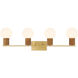 Jarrell 4 Light 33.5 inch Warm Brass Bathroom Vanity Light Wall Light