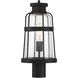 Quinton 1 Light 18.75 inch Matte Black Outdoor Post Lantern, Lighting One