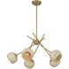 Jasper 5 Light 27.38 inch Warm Brass Chandelier Ceiling Light