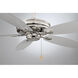 Kentwood 52 inch Polished Nickel with Silver and Chestnut Blades Ceiling Fan