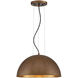 Sommerton 1 Light 16 inch Rubbed Bronze / Gold Leaf Pendant Ceiling Light in Rubbed Bronze with Gold Leaf