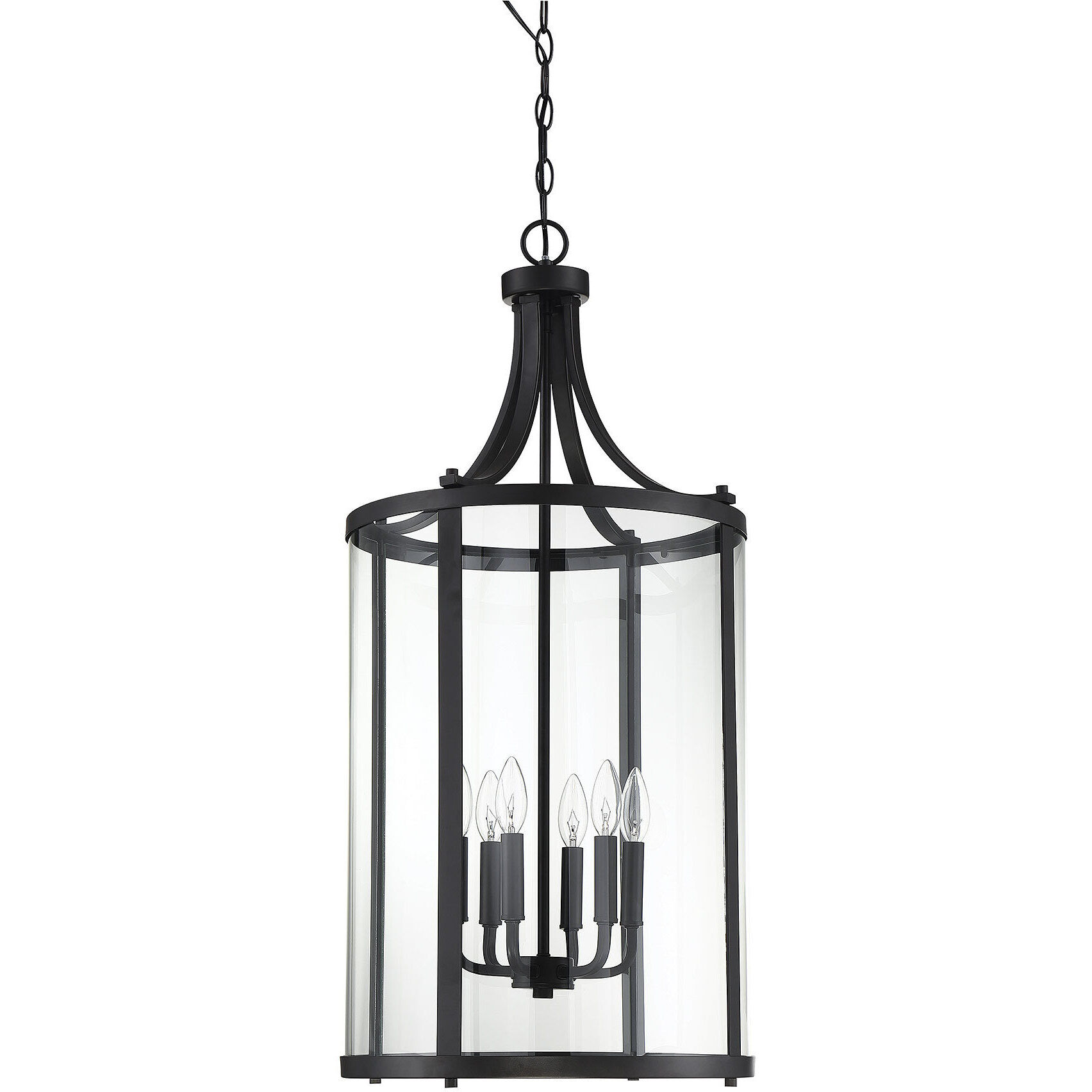 Penrose 6 Light 16 inch Black Pendant Ceiling Light, Essentials