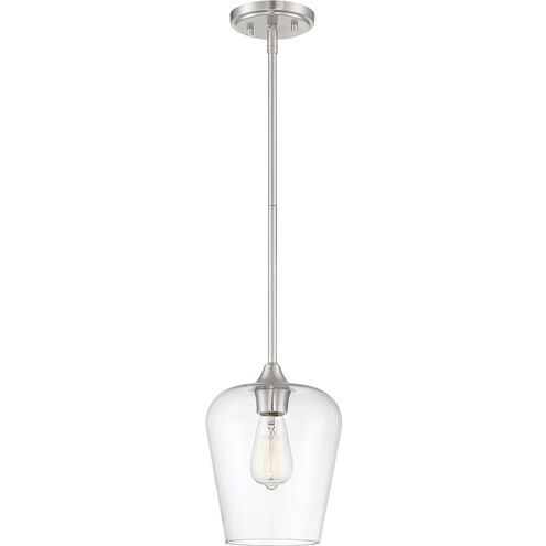 Octave 1 Light 8 inch Satin Nickel Pendant Ceiling Light, Essentials