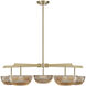 Hubbard LED 38 inch Noble Brass Chandelier Ceiling Light