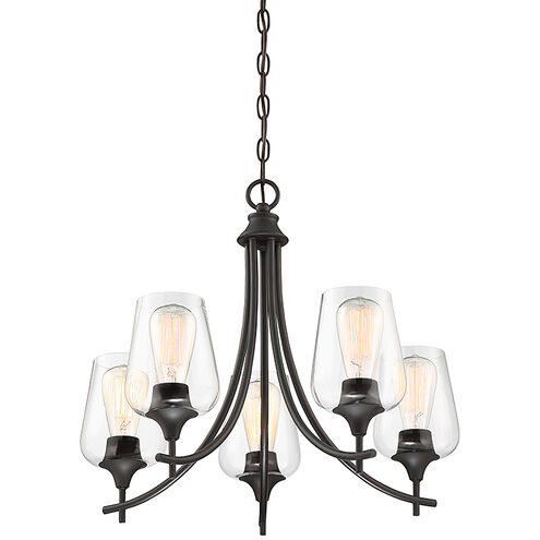 Octave 5 Light 23 inch English Bronze Chandelier Ceiling Light, Essentials