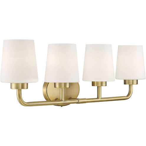 Capra 4 Light 31 inch Warm Brass Vanity Light Wall Light, Essentials