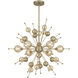 Crescent 6 Light 28.5 inch Noble Brass Chandelier Ceiling Light