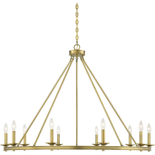 Middleton 10 Light 45 inch Warm Brass Chandelier Ceiling Light, Essentials