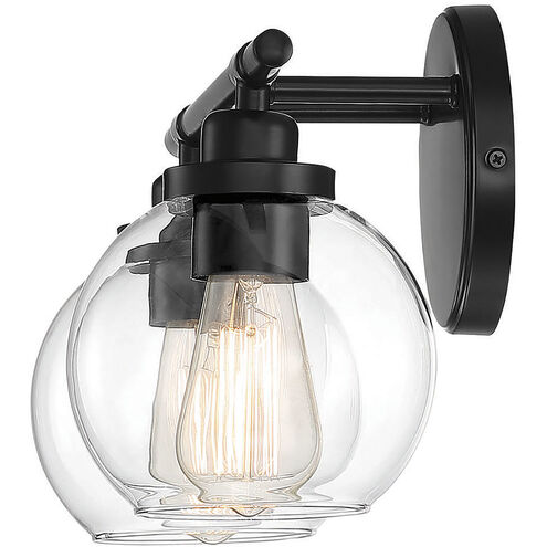 Carson 2 Light 14 inch Matte Black Vanity Light Wall Light, Essentials