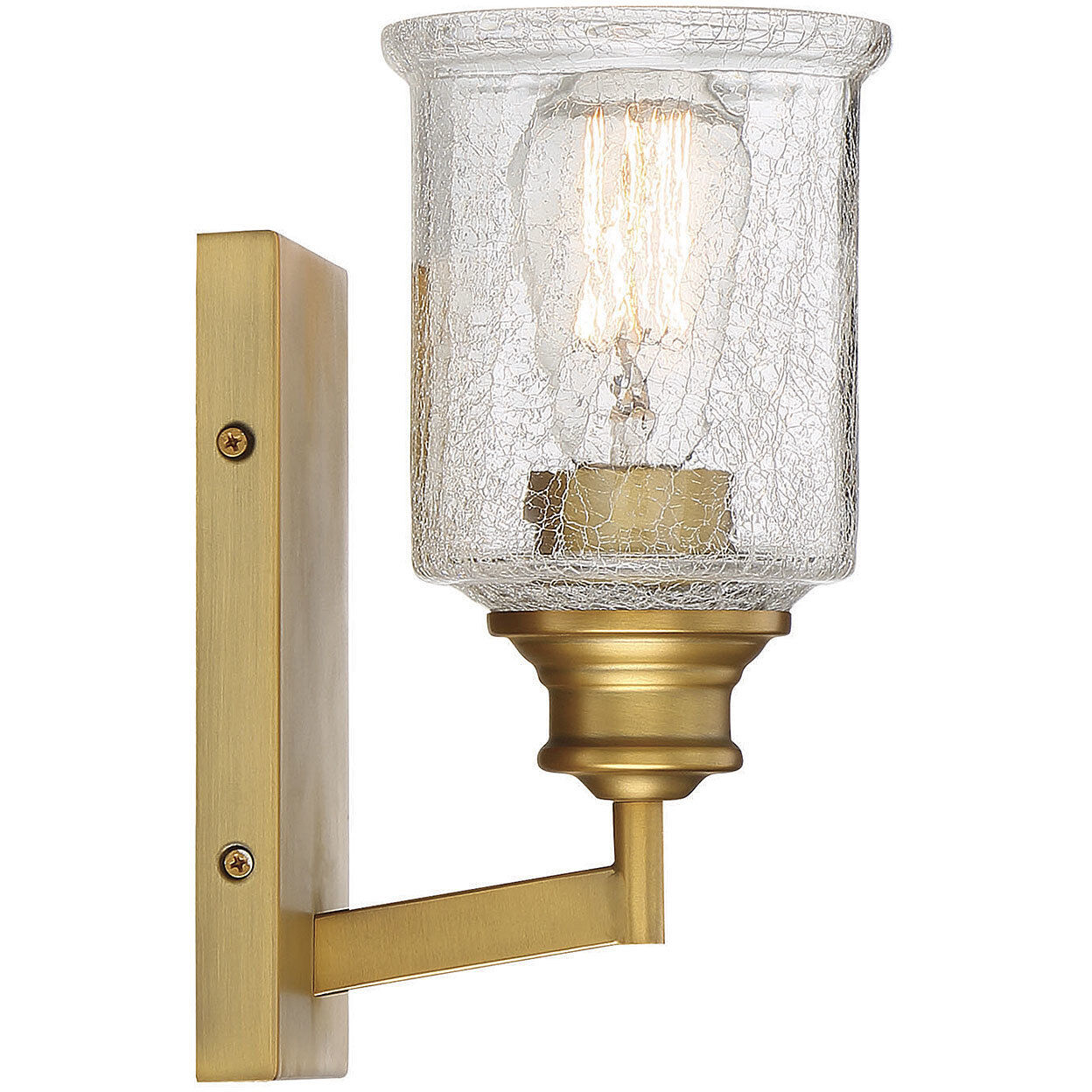 Hampton 1 Light 4.75 inch Warm Brass Bathroom Vanity Light Wall Light