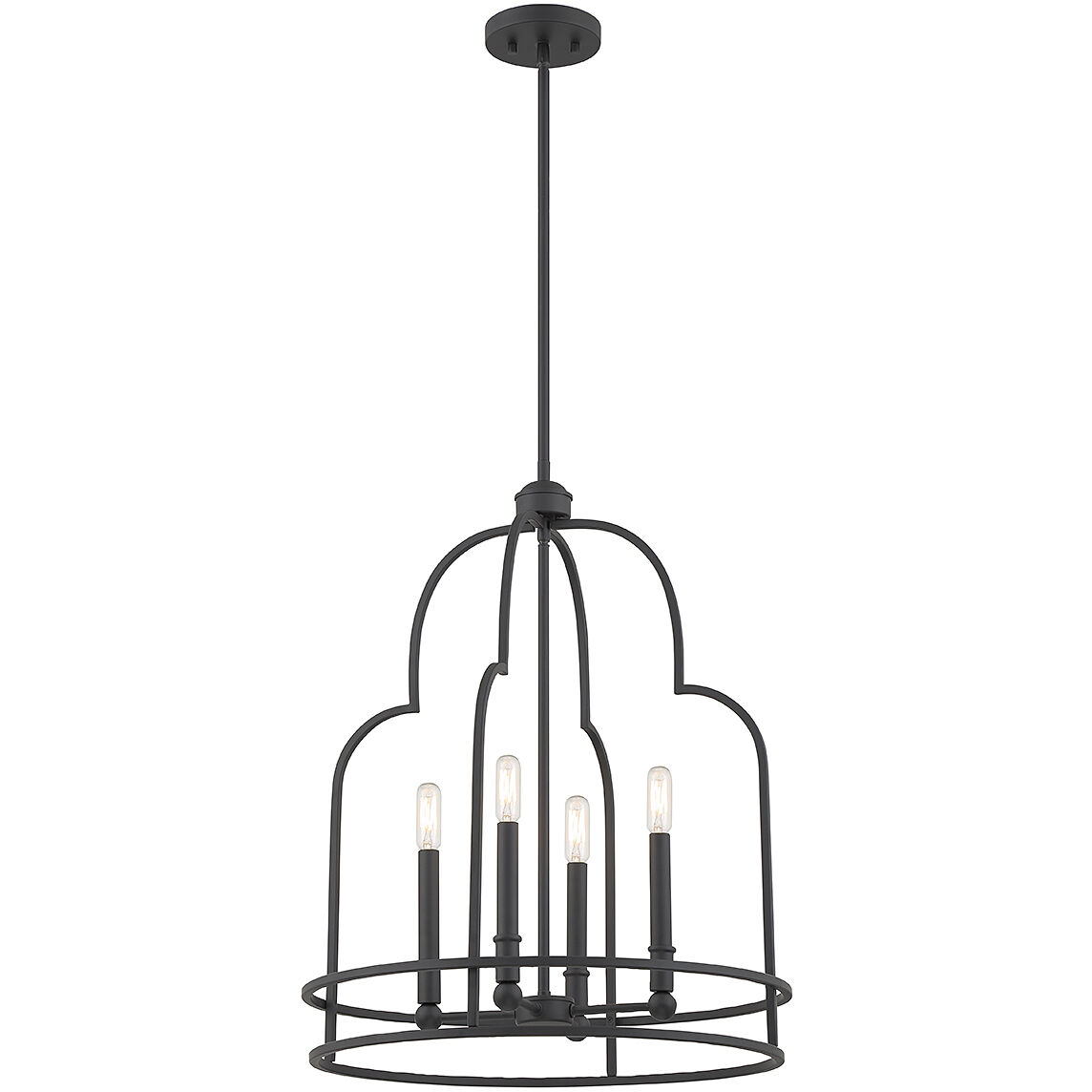 Diplomat 4 Light 20 inch Matte Black Pendant Ceiling Light