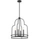 Diplomat 4 Light 20 inch Matte Black Pendant Ceiling Light