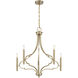Woodlawn 5 Light 28 inch Noble Brass Chandelier Ceiling Light