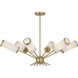 Denison 6 Light 36 inch Warm Brass Chandelier Ceiling Light