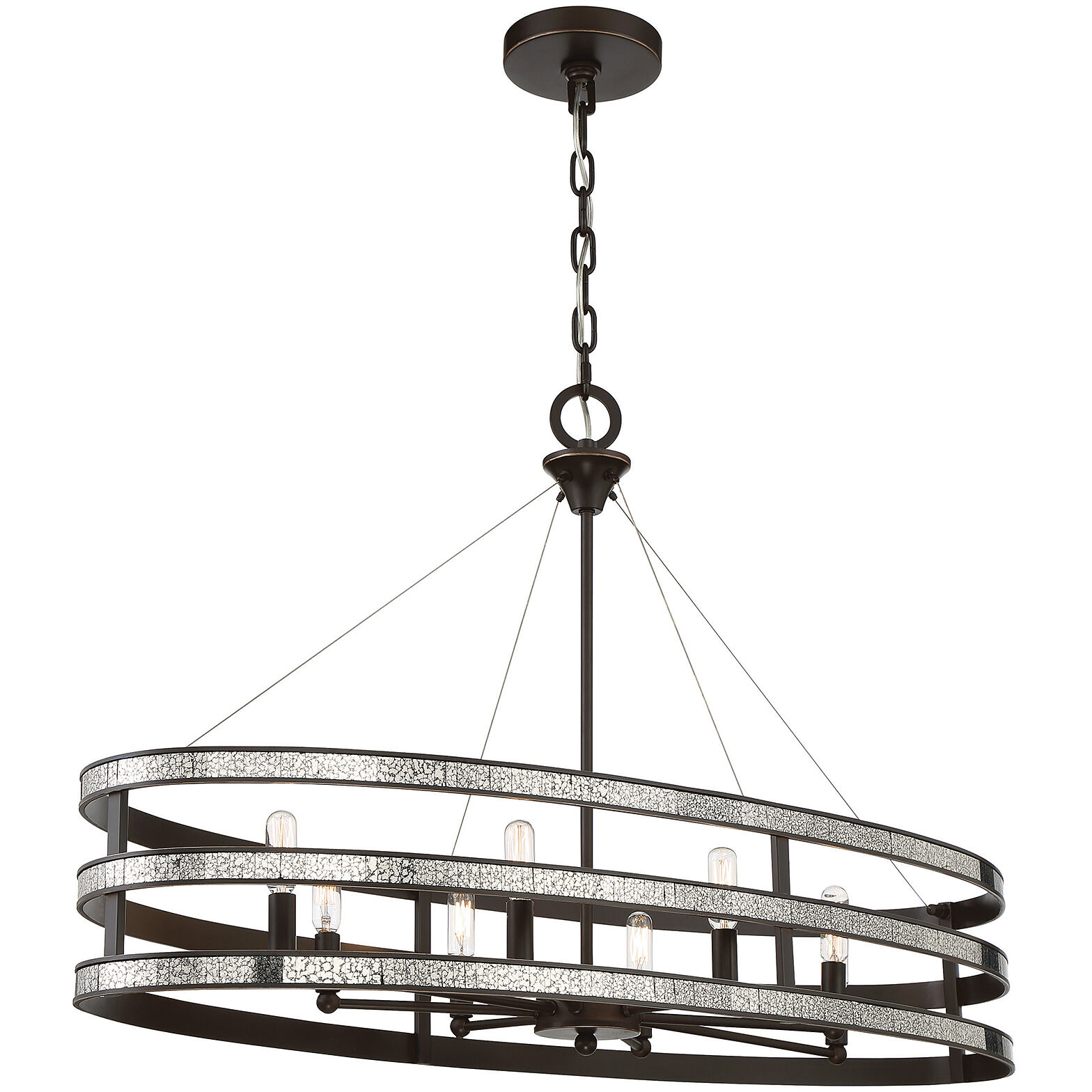 Madera 8 Light 42 inch English Bronze Linear Chandelier Ceiling Light