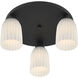 Baldwin 3 Light 18 inch Matte Black Flush Mount Ceiling Light, Essentials