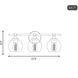Carson 3 Light 22.5 inch Black Bathroom Vanity Light Wall Light, Essentials