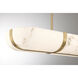 Chalfont 4 Light 42 inch Warm Brass Chandelier Ceiling Light