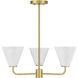 Blair 3 Light 24 inch Warm Brass Chandelier Ceiling Light