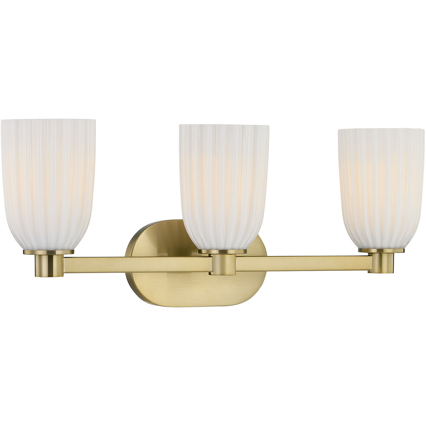 Baldwin 3 Light 23 inch Noble Brass Bathroom Vanity Light Wall Light, Essentials