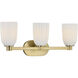 Baldwin 3 Light 23 inch Noble Brass Bathroom Vanity Light Wall Light, Essentials