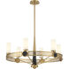 Farrell 6 Light 32 inch Warm Brass Chandelier Ceiling Light