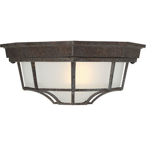 Exterior Collections 1 Light 11 inch Rustic Bronze Outdoor Flush Mount