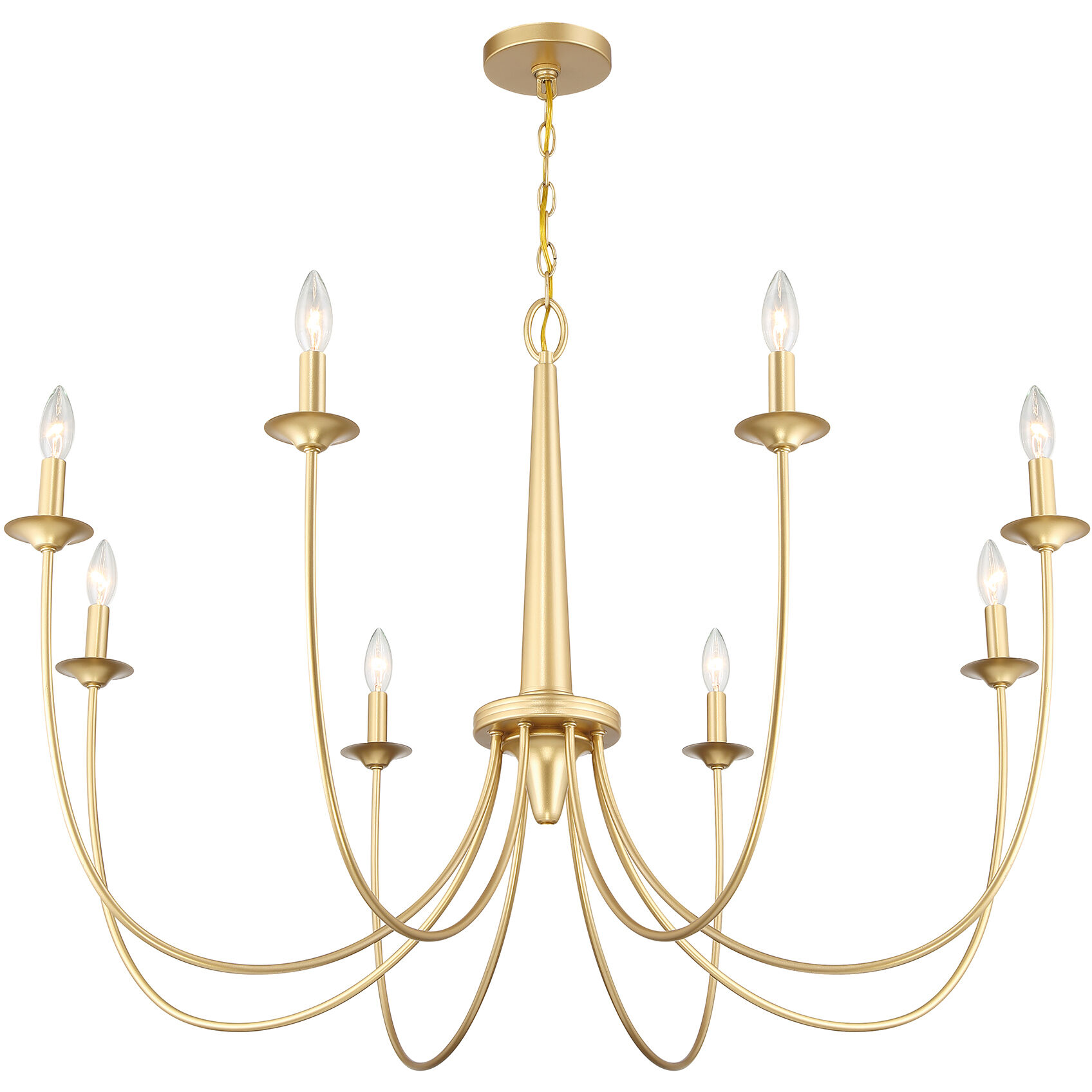 Stonecrest 8 Light 42 inch French Gold Chandelier Ceiling Light