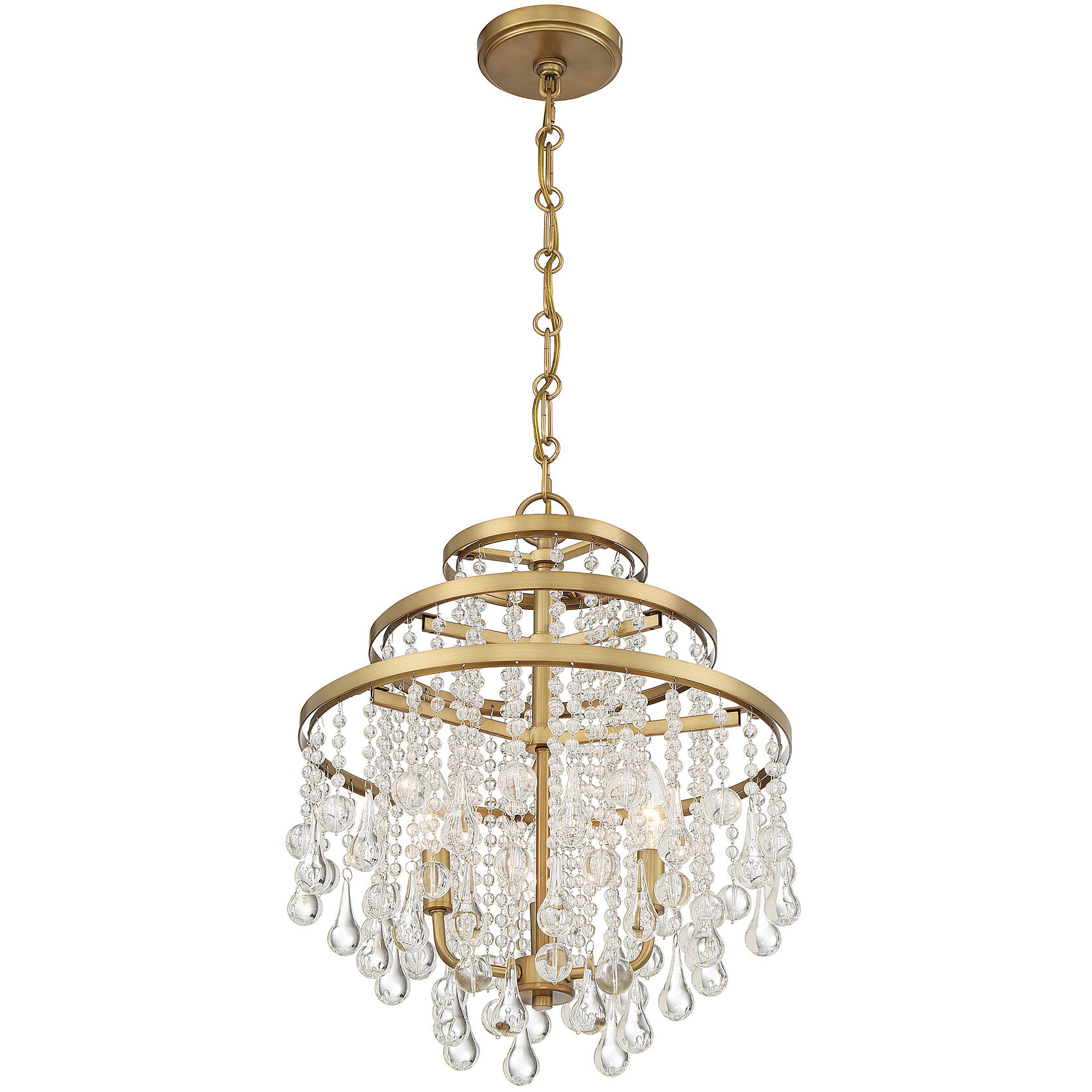 Brass outlet mini chandelier