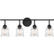 Fuller 4 Light 31.38 inch Matte Black Bathroom Vanity Light Wall Light, Lighting One