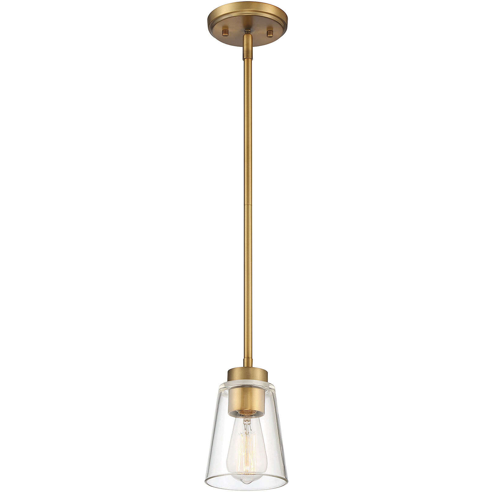 Calhoun 1 Light 5 inch Warm Brass Mini-Pendant Ceiling Light, Essentials