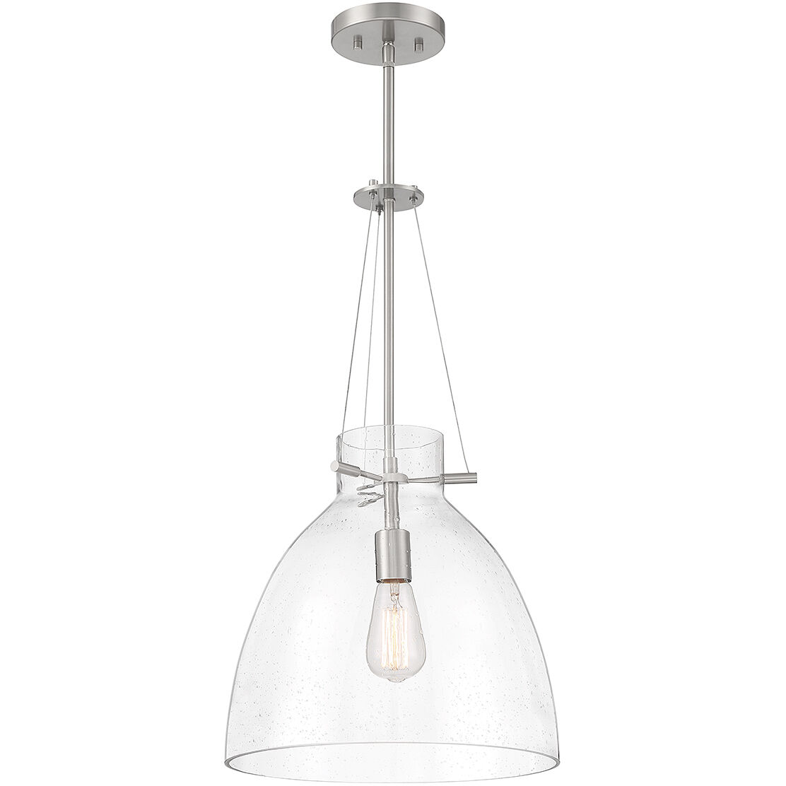 Foster 1 Light 14 inch Satin Nickel Pendant Ceiling Light