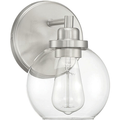 Carson 1 Light 5.5 inch Satin Nickel Vanity Light Wall Light, Essentials