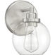 Carson 1 Light 5.5 inch Satin Nickel Vanity Light Wall Light, Essentials