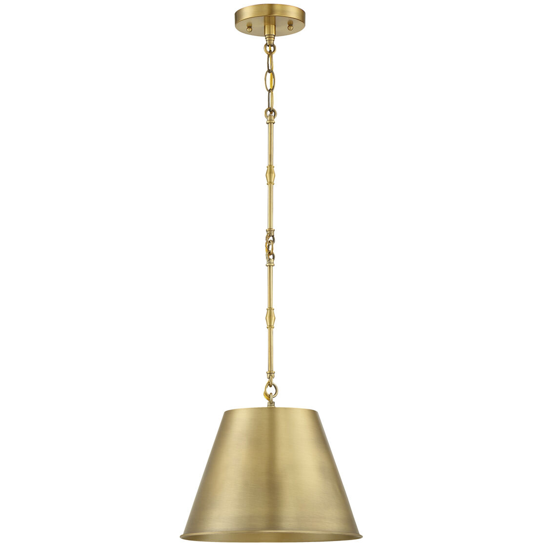 Alden 1 Light 12 inch Warm Brass Pendant Ceiling Light, Essentials