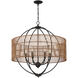 Florasian 6 Light 28 inch English Bronze Pendant Ceiling Light