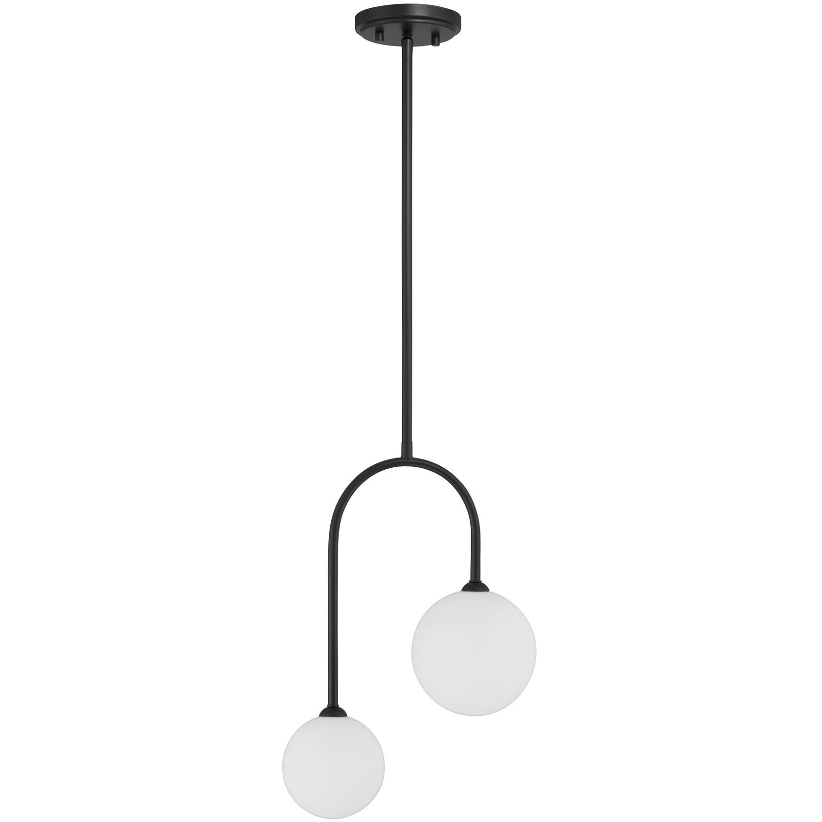 Chester 2 Light 12 inch Matte Black Pendant Ceiling Light