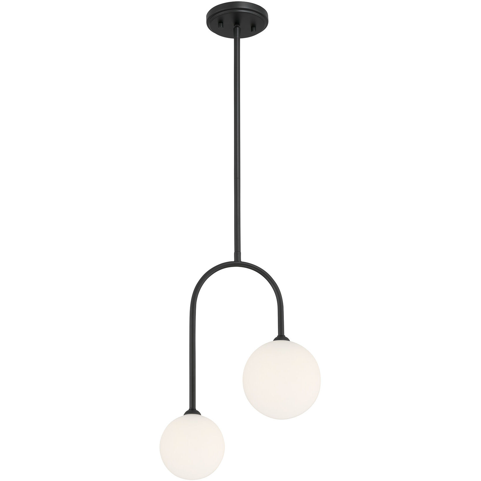 Chester 2 Light 12 inch Matte Black Pendant Ceiling Light