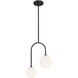 Chester 2 Light 12 inch Matte Black Pendant Ceiling Light
