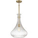 Bristo 1 Light 14 inch Warm Brass Pendant Ceiling Light, Essentials