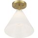 Blair 1 Light 10 inch Warm Brass Mini-Pendant or Semi-Flush Ceiling Light