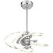Hydra 12 inch Polished Chrome with Silver Blades Fan D'Lier
