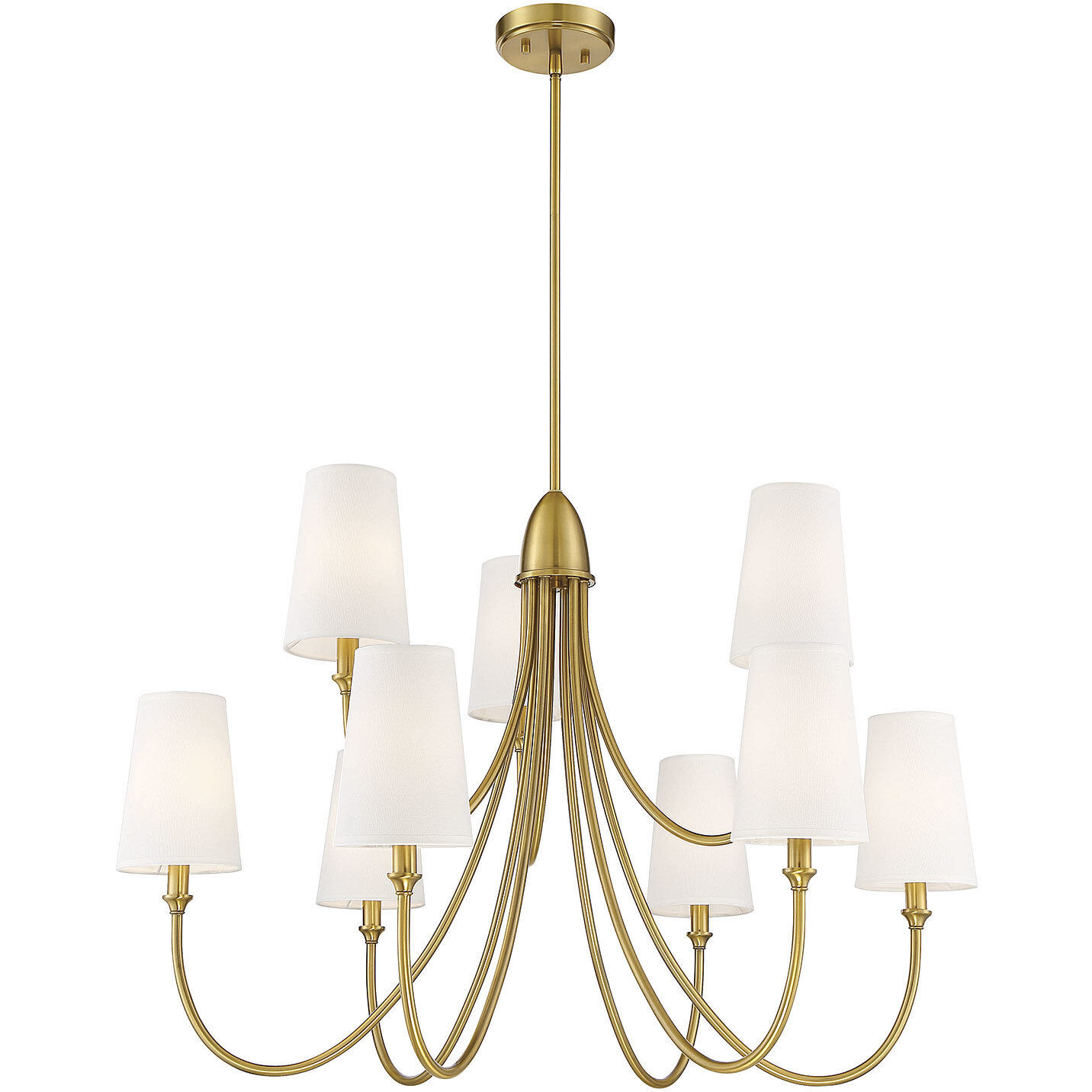 Cameron 9 Light 35 inch Warm Brass Chandelier Ceiling Light, Essentials