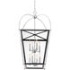 Dunbar 8 Light 20 inch Matte Black with Polished Chrome Pendant Ceiling Light in Matte Black with Polished Chrome Accents