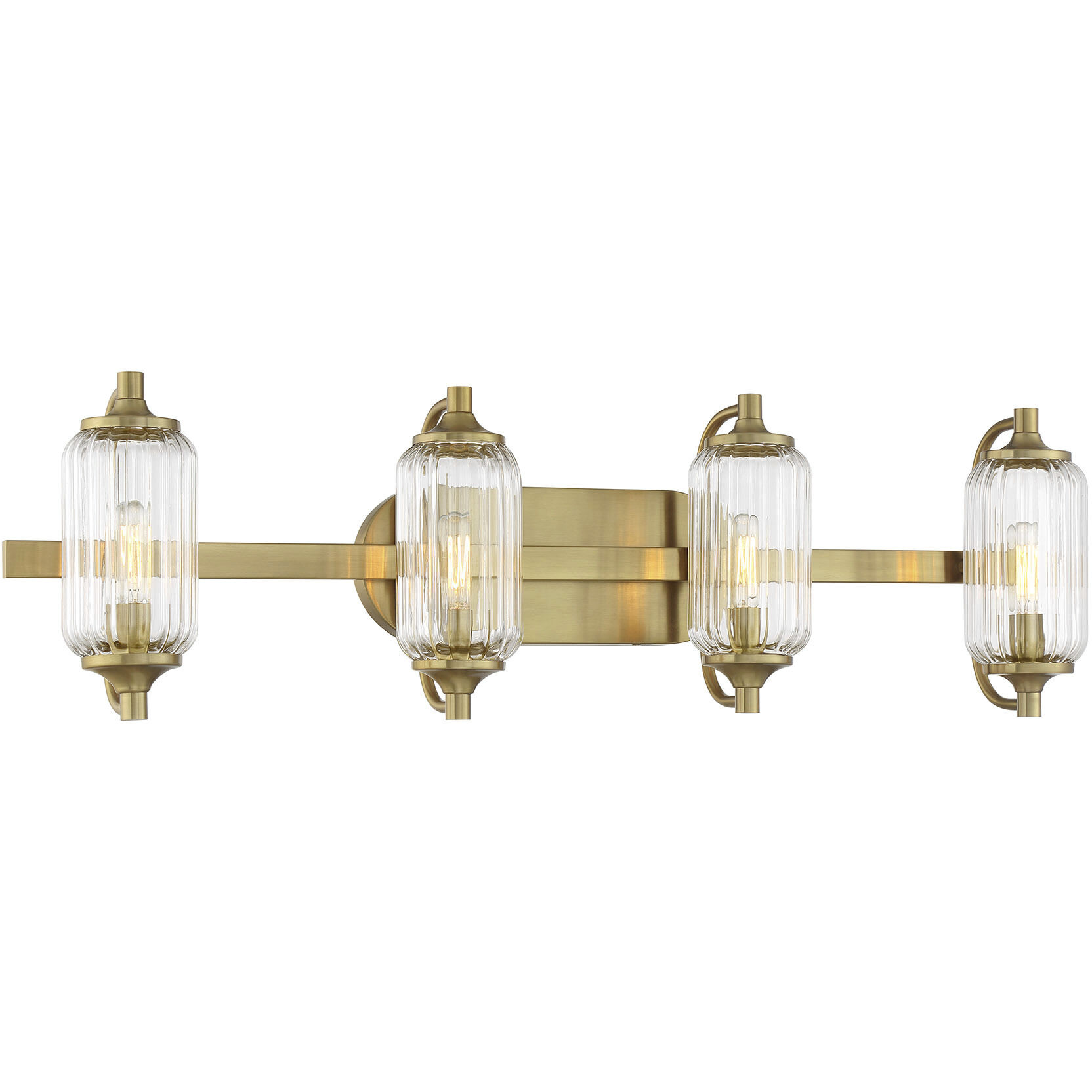 Holton 4 Light 32 inch Warm Brass Bathroom Vanity Light Wall Light