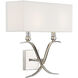 Payton 2 Light 16 inch Polished Nickel Wall Sconce Wall Light, Essentials