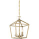Townsend 3 Light 10 inch Warm Brass Pendant Ceiling Light, Essentials
