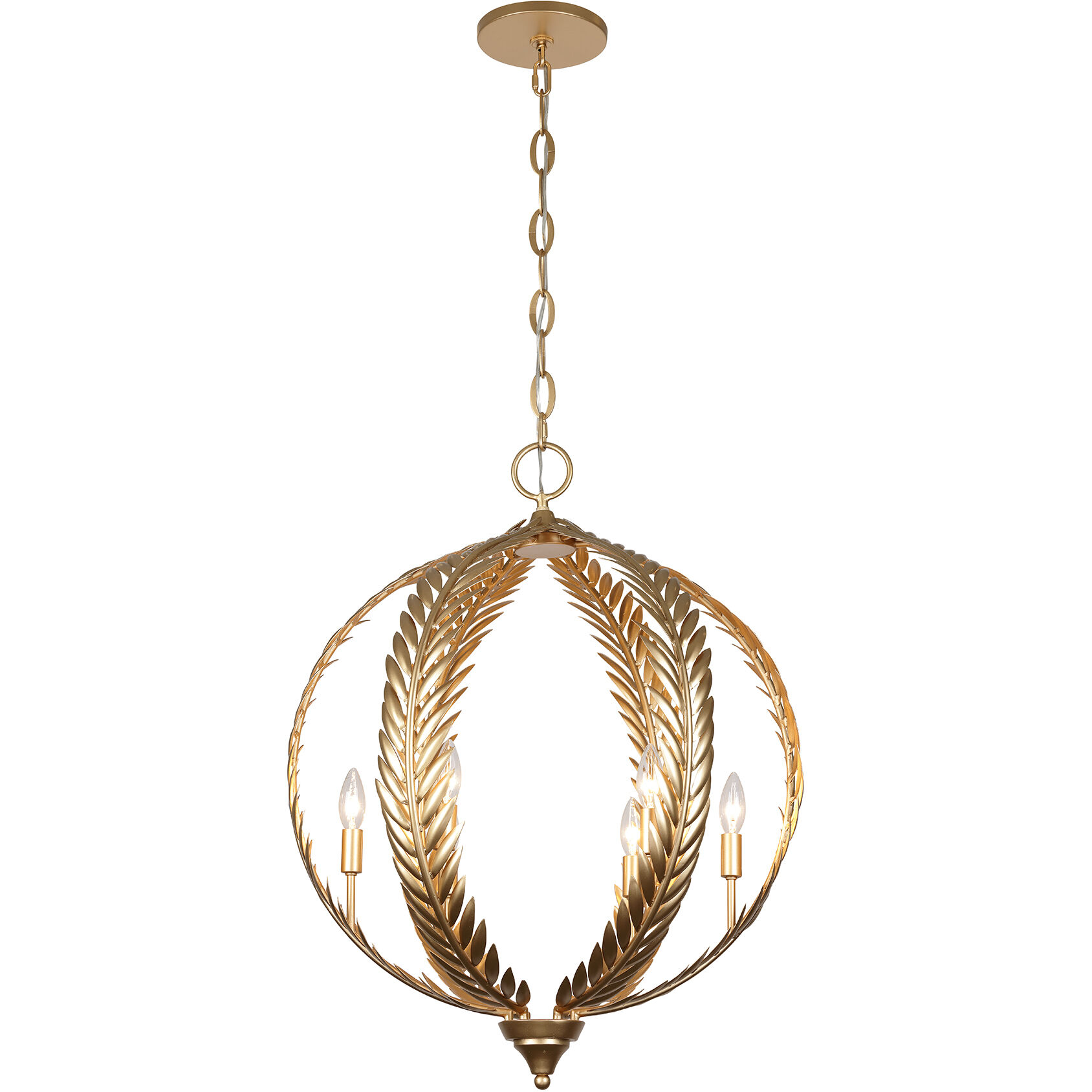 Atlas 6 Light 24 inch Grecian Gold Pendant Ceiling Light