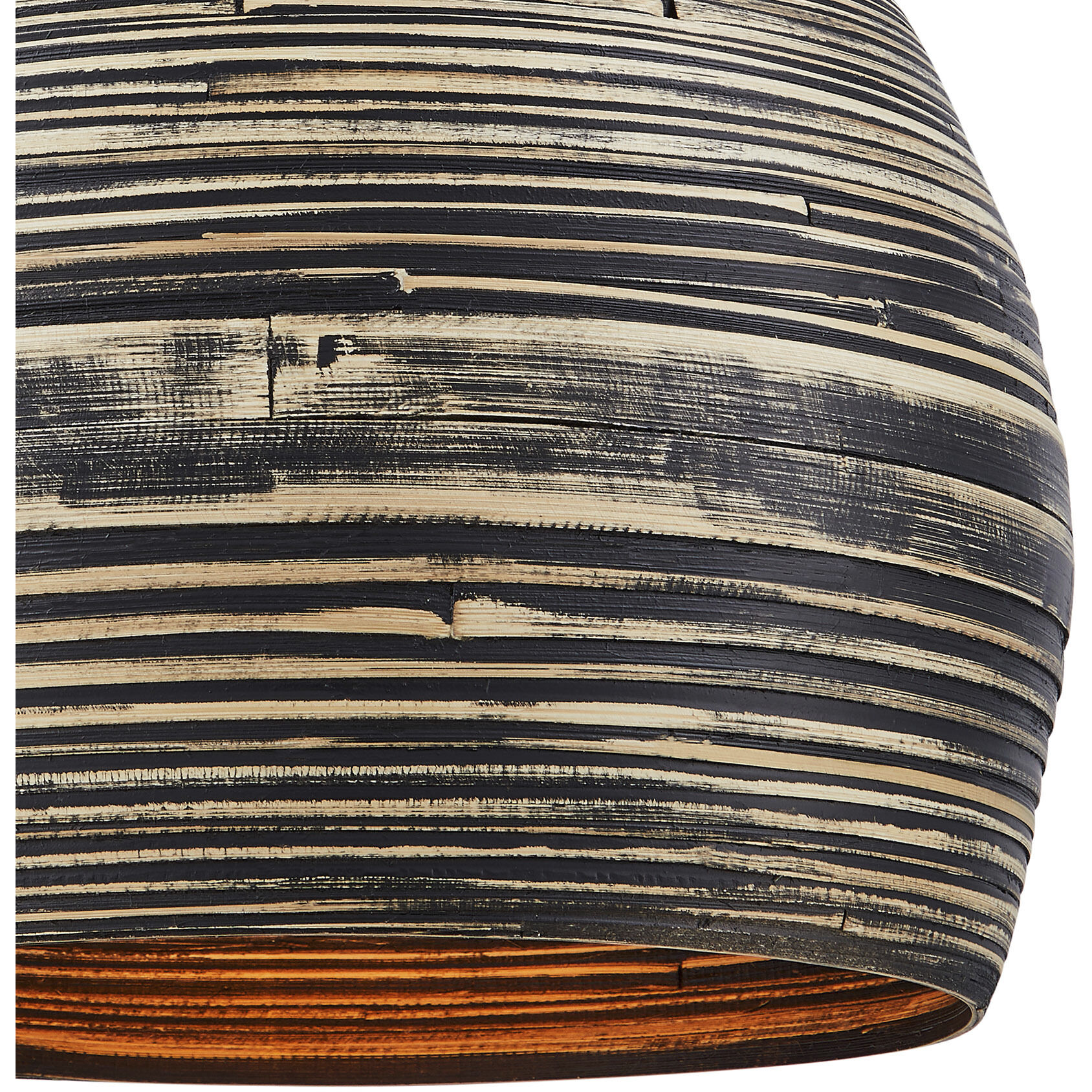 Jamsen 1 Light 15.75 inch Black Bamboo Pendant Ceiling Light