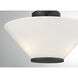 Blair 3 Light 15 inch Matte Black Convertible Semi-Flush or Pendant Ceiling Light